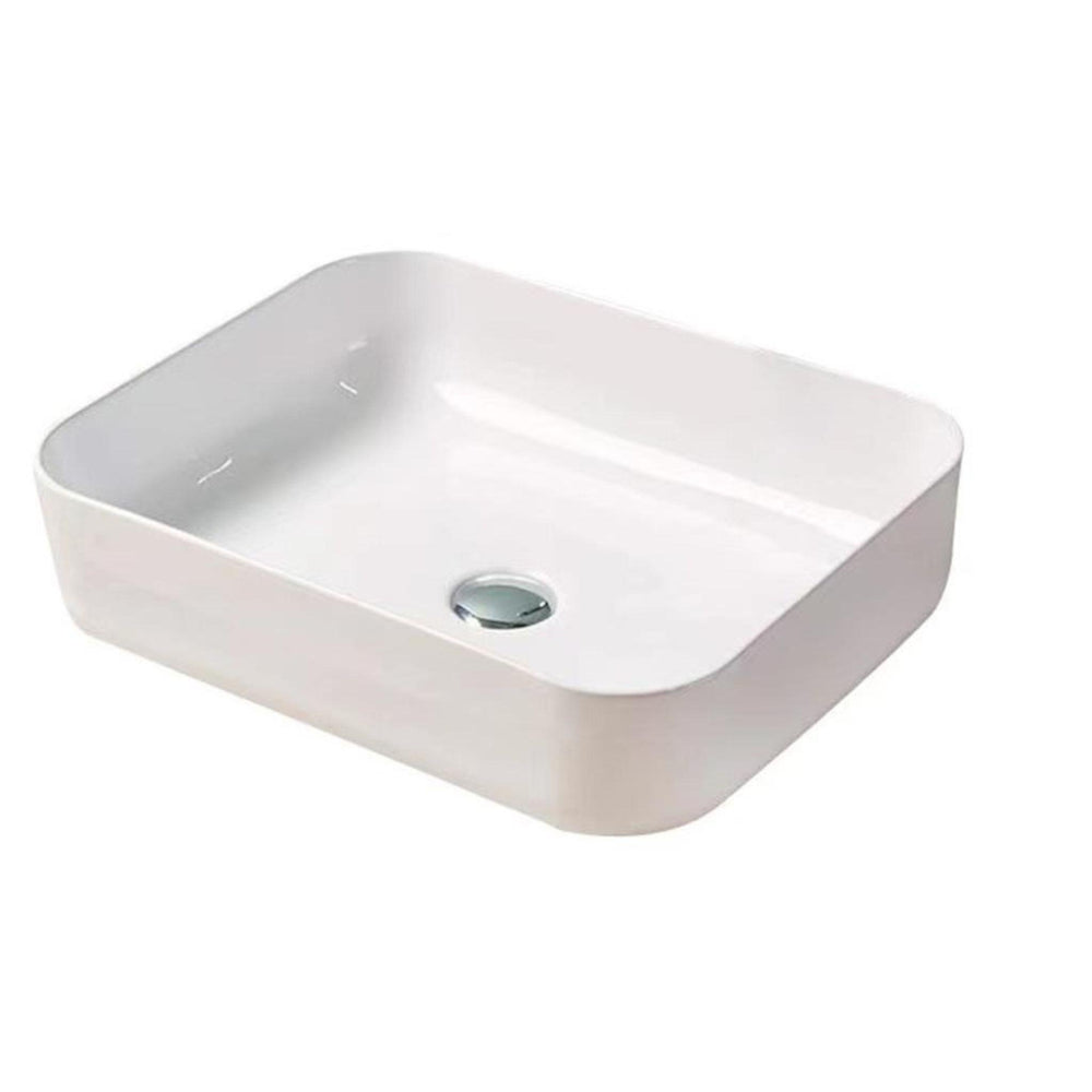 POSEIDON JASPER ABOVE COUNTER BASIN GLOSS WHITE 500MM