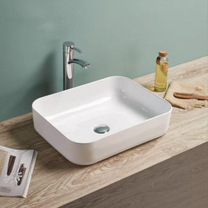 POSEIDON JASPER ABOVE COUNTER BASIN GLOSS WHITE 500MM