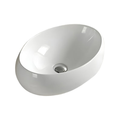 POSEIDON ORIA ABOVE COUNTER BASIN GLOSS WHITE 600MM