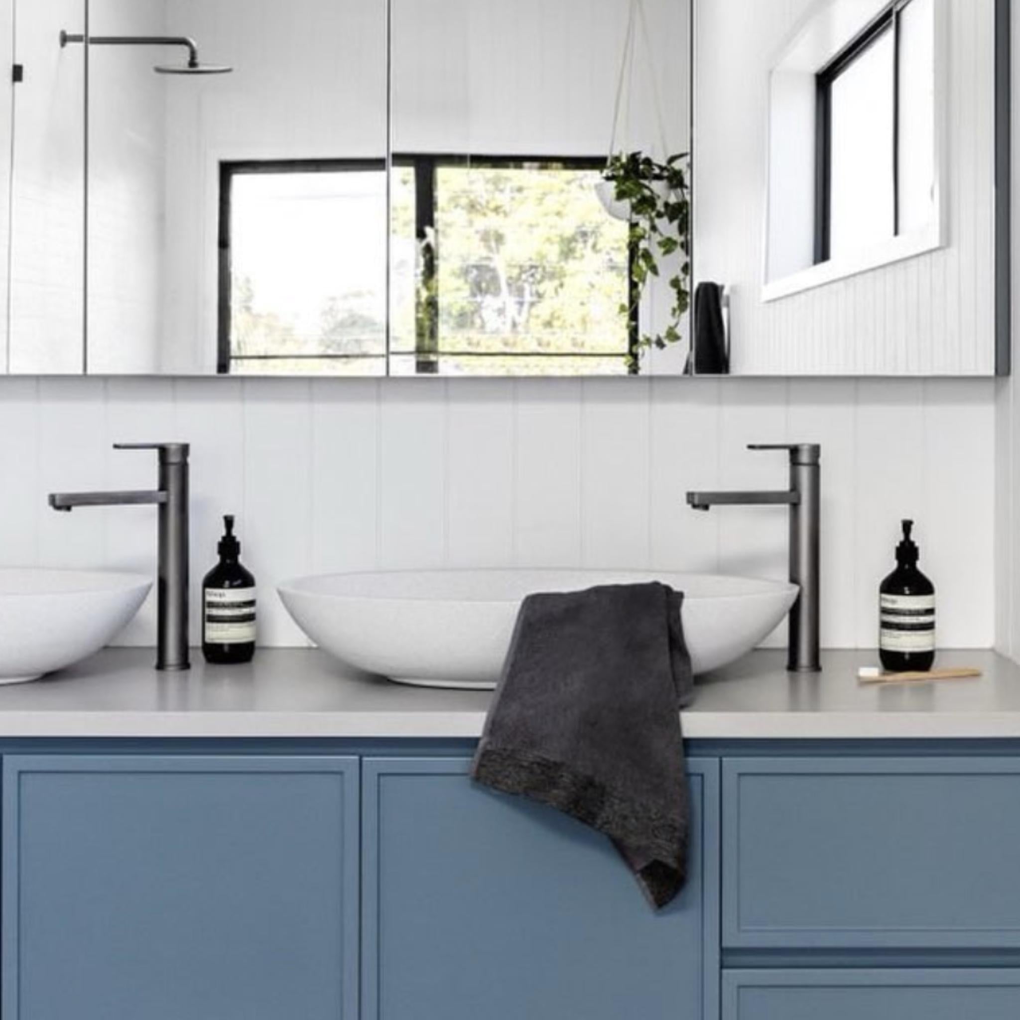 PIETRA BIANCA VALENTINA ABOVE COUNTER STONE BASIN WITH CUSTOM COLOURS 700MM