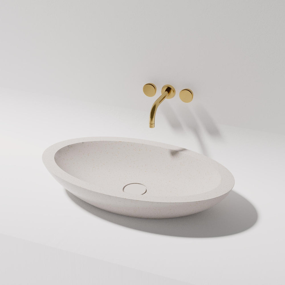 PIETRA BIANCA VIVIAN ABOVE COUNTER STONE BASIN WITH CUSTOM COLOURS 600MM
