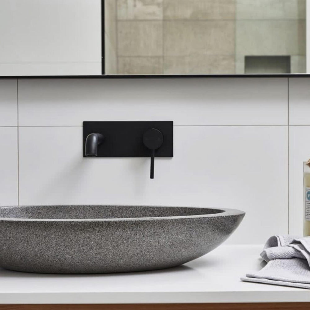 PIETRA BIANCA VIVIAN ABOVE COUNTER STONE BASIN WITH CUSTOM COLOURS 600MM