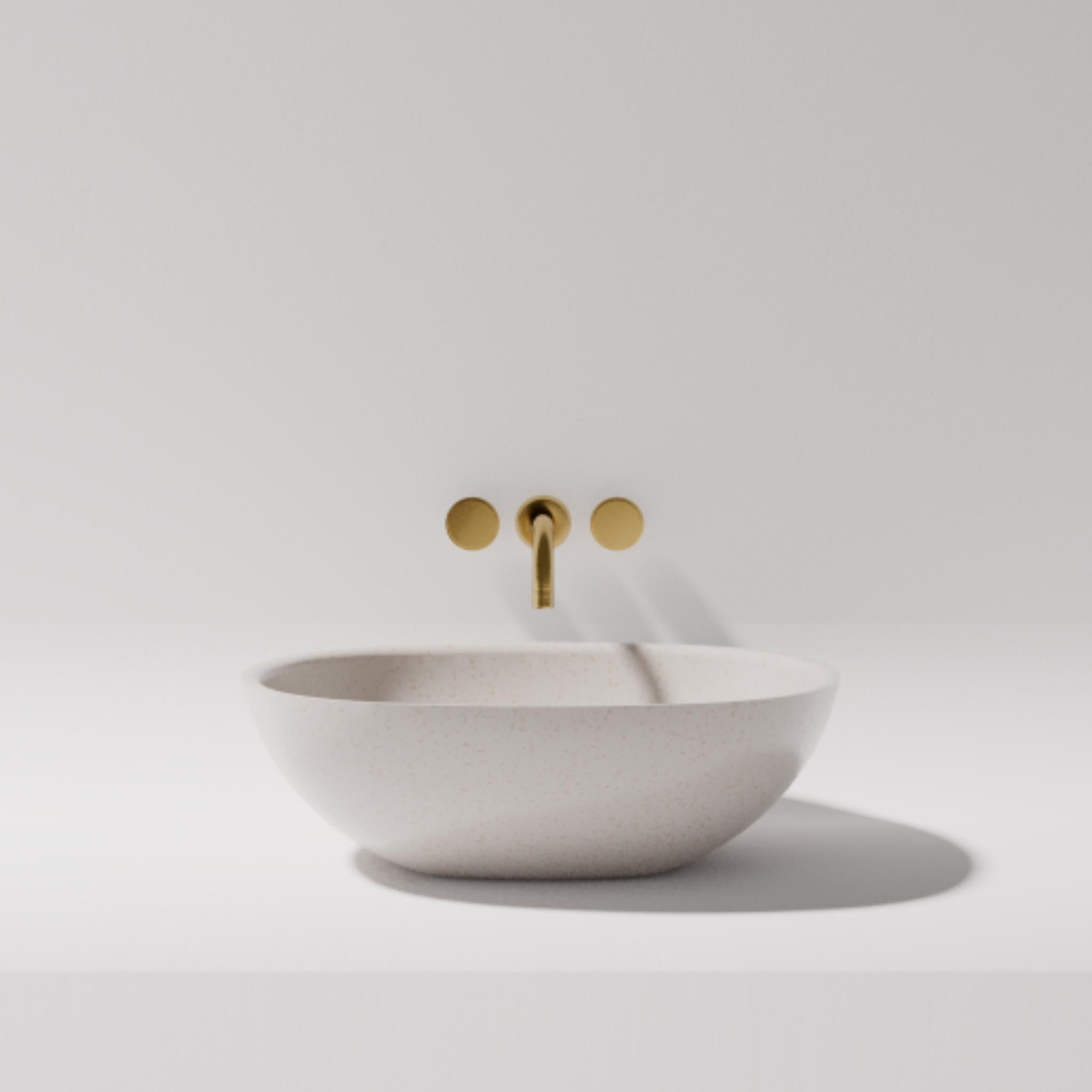 PIETRA BIANCA MARCELLO ABOVE COUNTER STONE BASIN WITH CUSTOM COLOURS 350MM