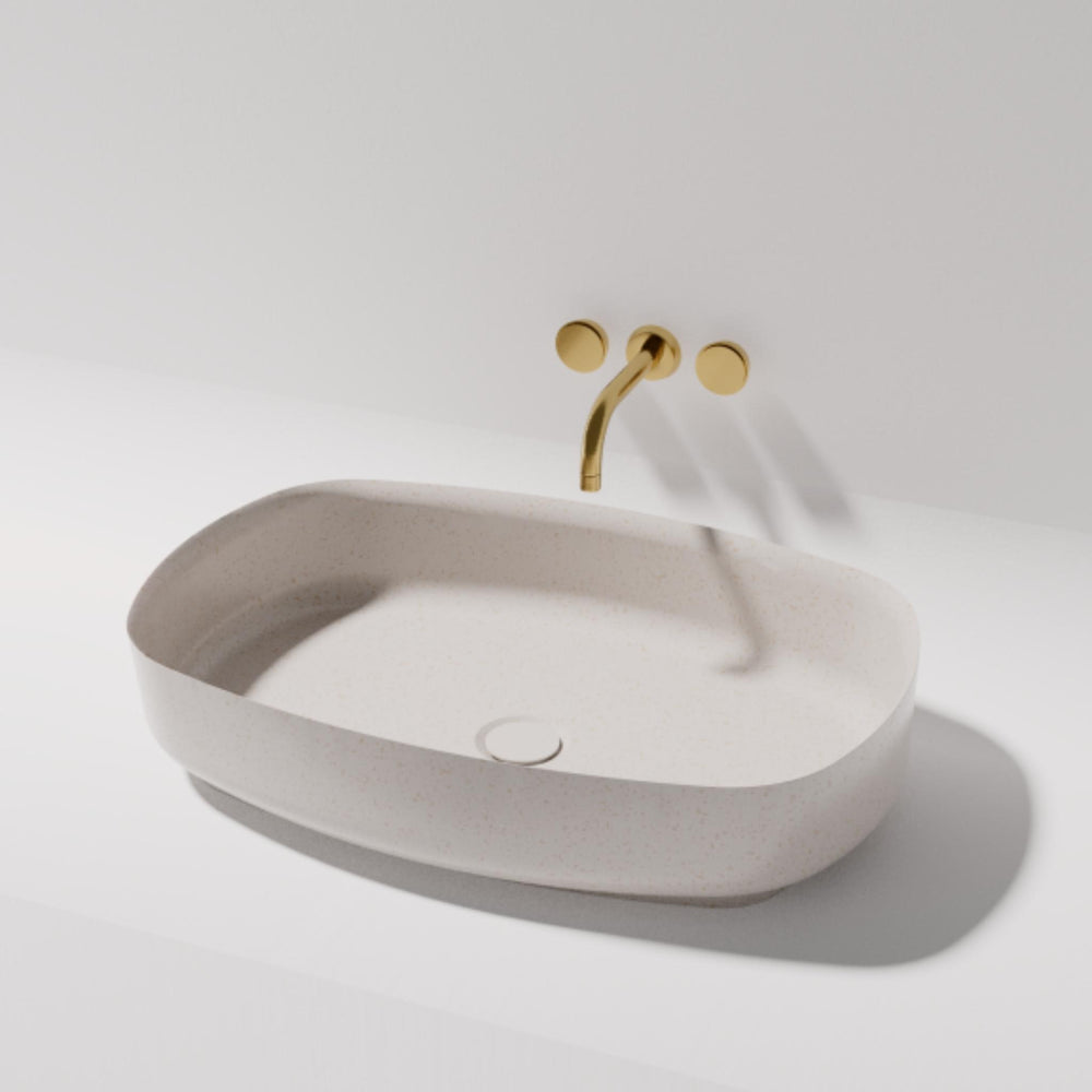 PIETRA BIANCA BIANCA ABOVE COUNTER STONE BASIN WITH CUSTOM COLOURS 600MM