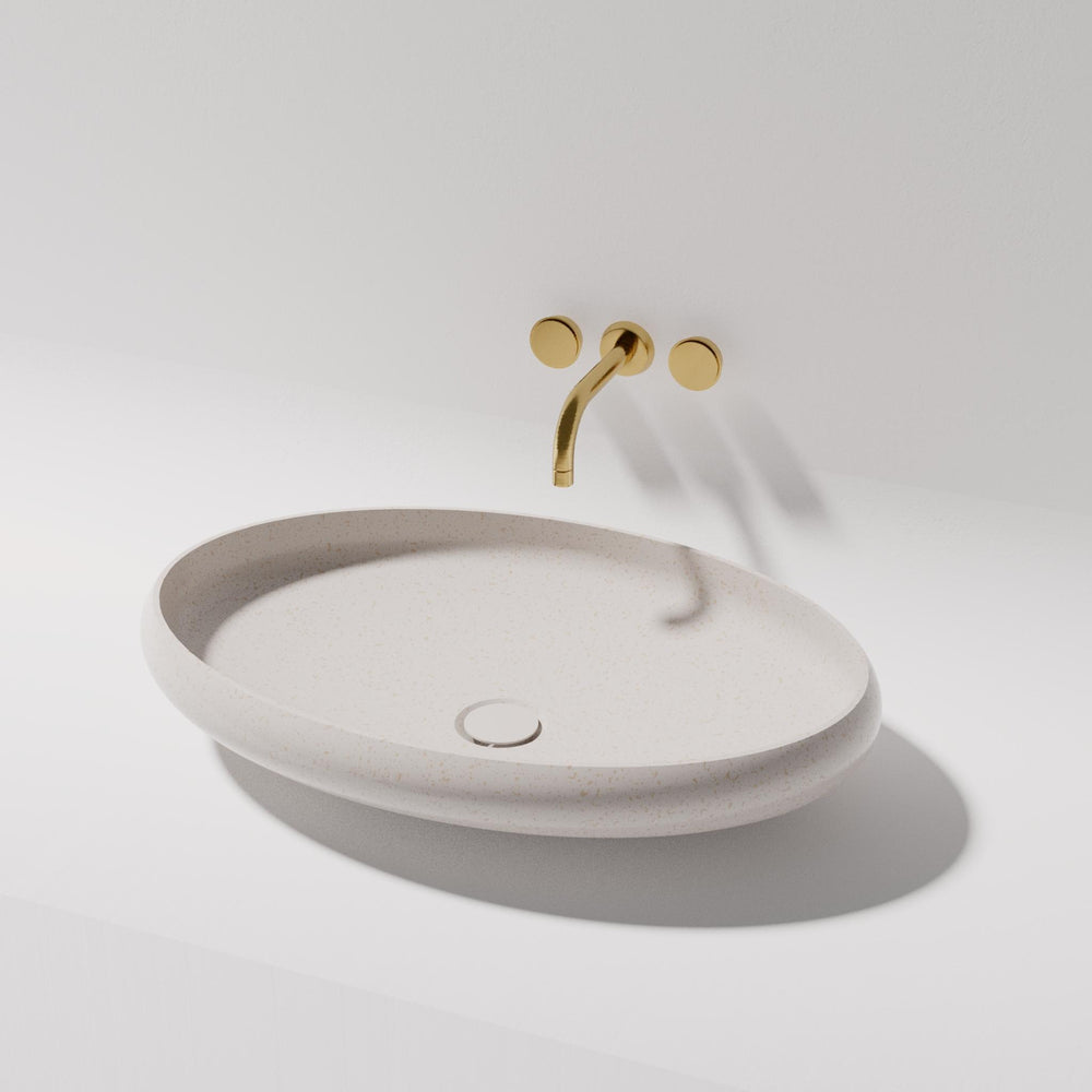 PIETRA BIANCA PIERO ABOVE COUNTER STONE BASIN WITH CUSTOM COLOURS 600MM