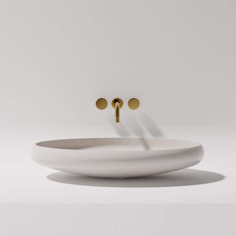 PIETRA BIANCA PIERO ABOVE COUNTER STONE BASIN WITH CUSTOM COLOURS 600MM