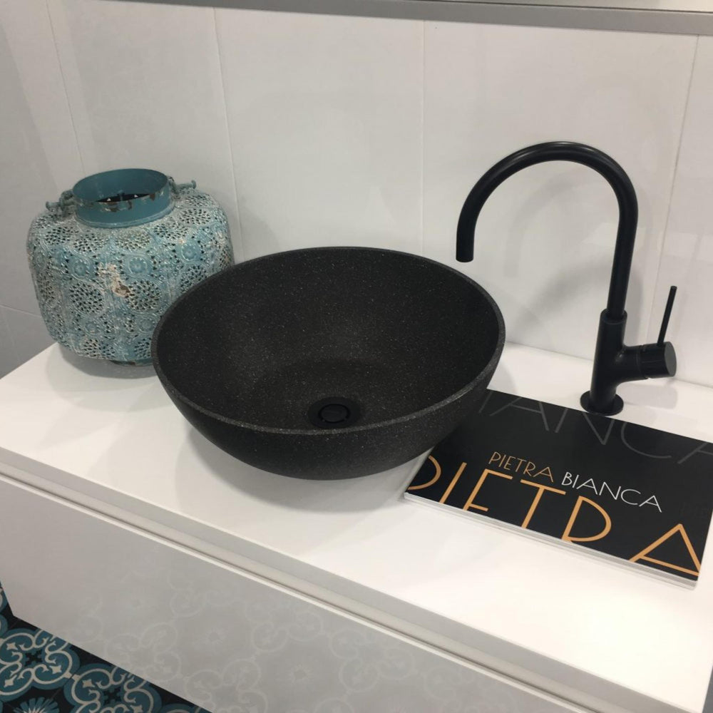 PIETRA BIANCA SARAH ABOVE COUNTER STONE BASIN WITH CUSTOM COLOURS 380MM