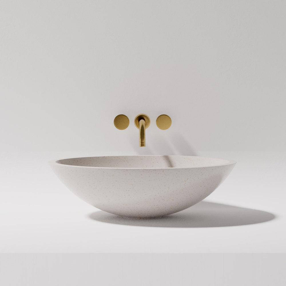 PIETRA BIANCA PEARL ABOVE COUNTER STONE BASIN WITH CUSTOM COLOURS 500MM