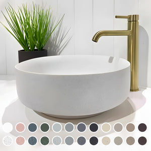 PIETRA BIANCA GEORGIA ABOVE COUNTER STONE BASIN WITH CUSTOM COLOURS 350MM