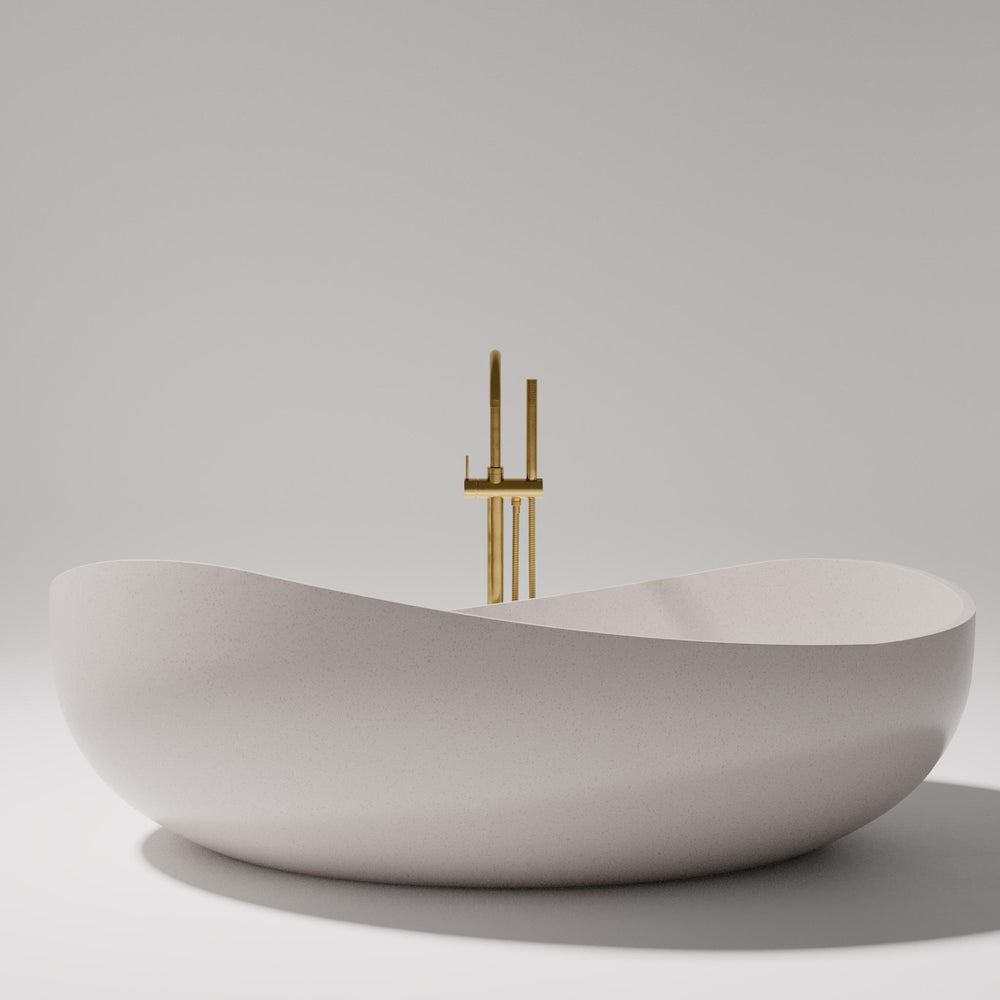 PIETRA BIANCA ONDA FREESTANDING STONE BATHTUB WITH CUSTOM COLOURS 1800MM