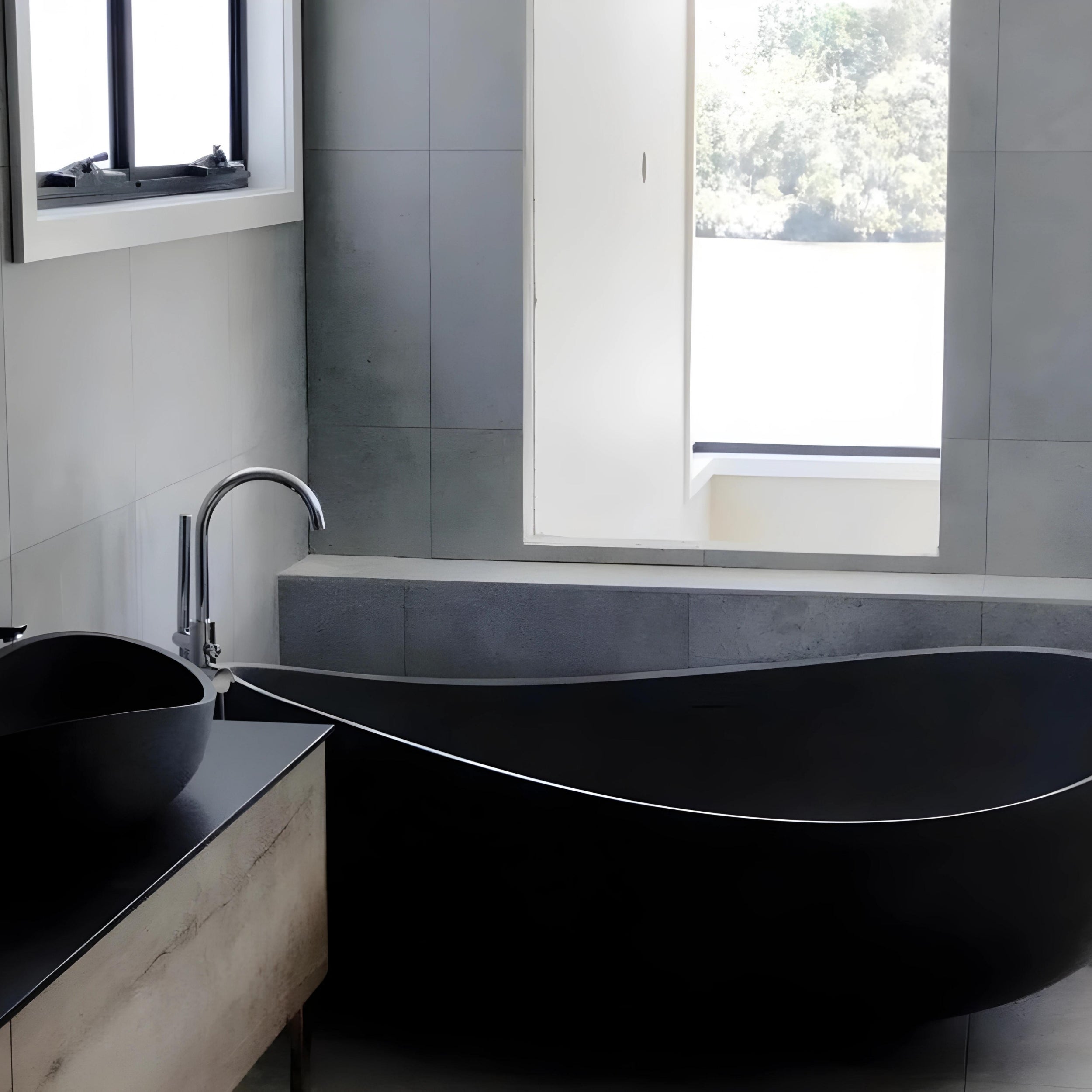 PIETRA BIANCA ONDA FREESTANDING STONE BATHTUB WITH MULTICOLOUR 1800MM