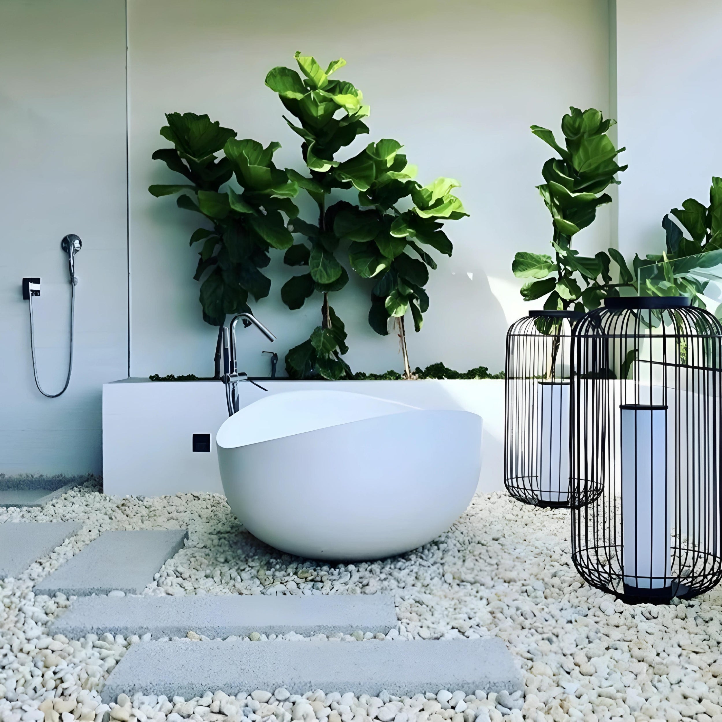PIETRA BIANCA ONDA FREESTANDING STONE BATHTUB WITH CUSTOM COLOURS 1800MM