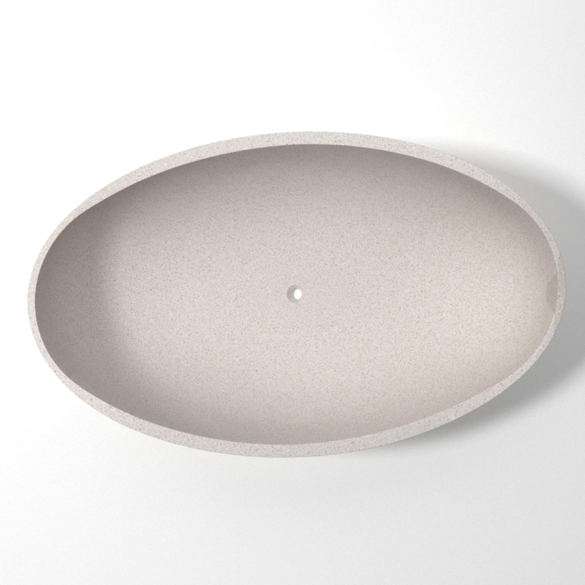 PIETRA BIANCA ONDA FREESTANDING STONE BATHTUB WITH CUSTOM COLOURS 1800MM
