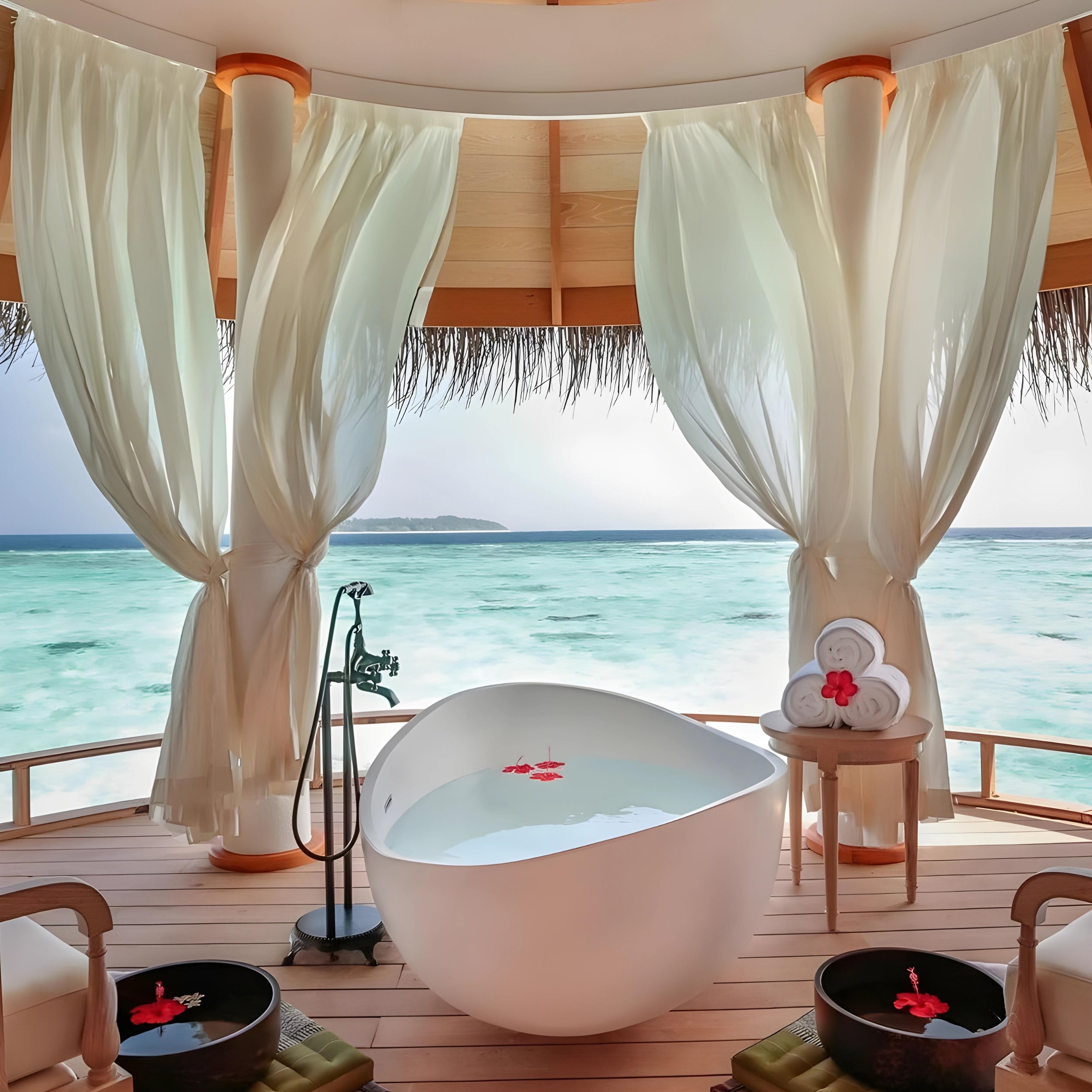 PIETRA BIANCA ONDA FREESTANDING STONE BATHTUB WITH CUSTOM COLOURS 1800MM