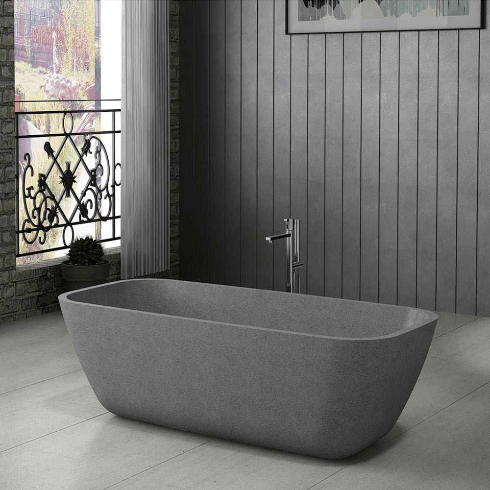 PIETRA BIANCA CHELSEA FREESTANDING STONE BATHTUB WITH CUSTOM COLOURS (AVAILABLE IN 1500MM, 1600MM AND 1700MM)