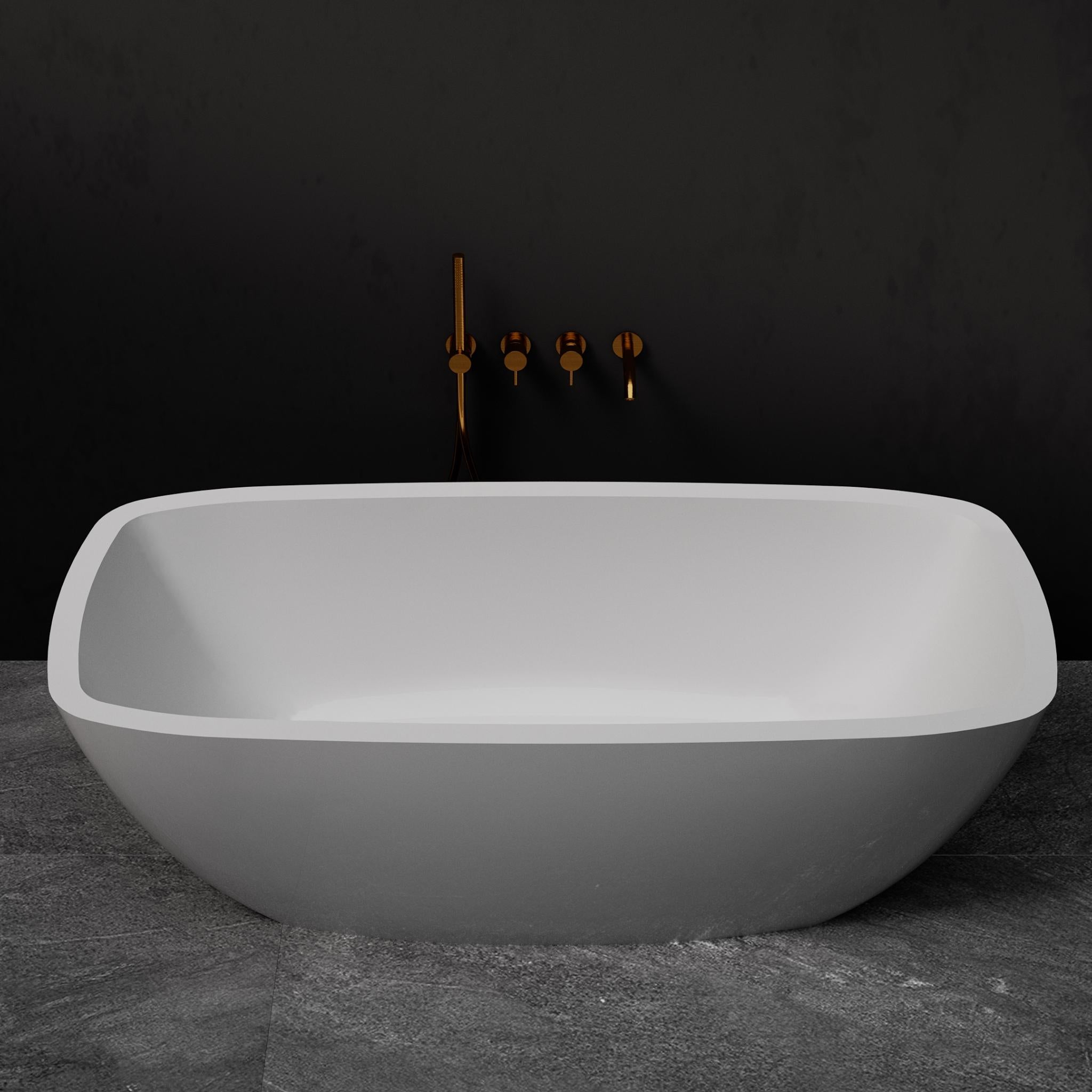 PIETRA BIANCA CHELSEA FREESTANDING STONE BATHTUB WITH CUSTOM COLOURS (AVAILABLE IN 1500MM, 1600MM AND 1700MM)