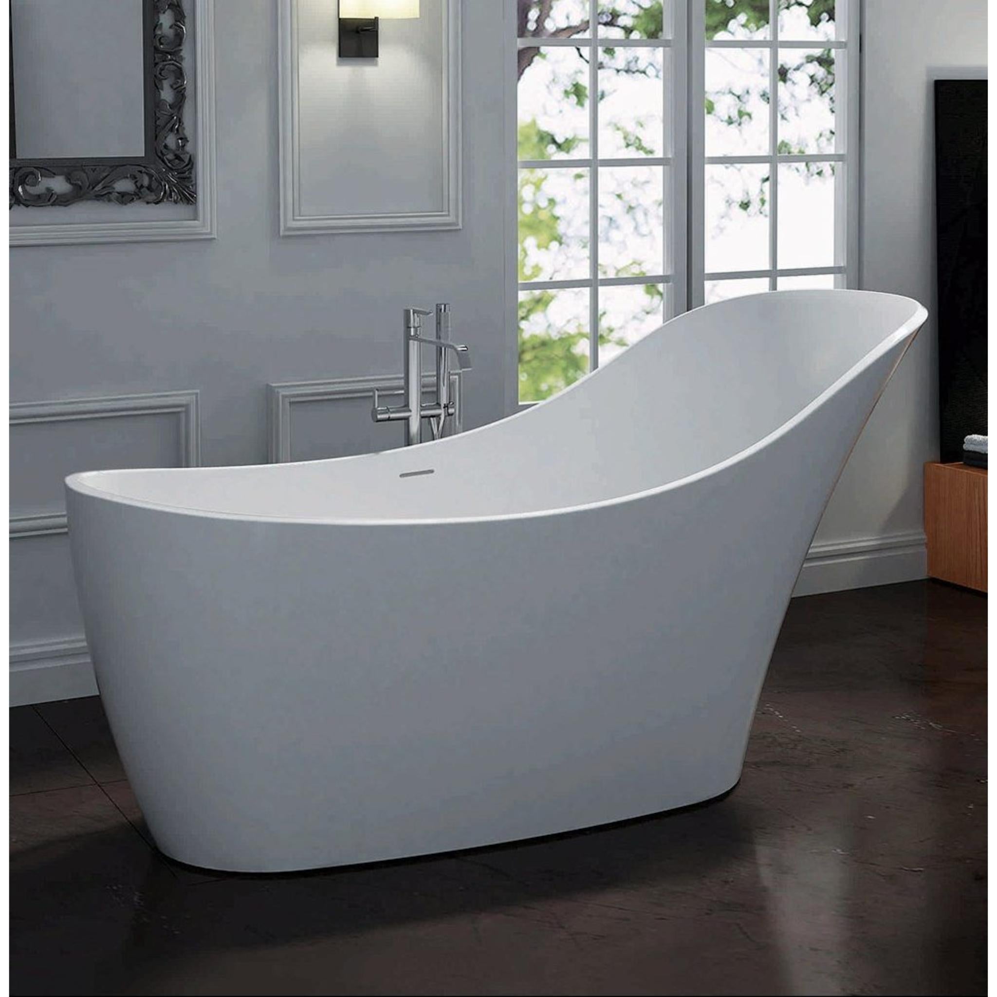 PIETRA BIANCA ANNA FREESTANDING STONE BATHTUB WITH CUSTOM COLOURS 1690MM