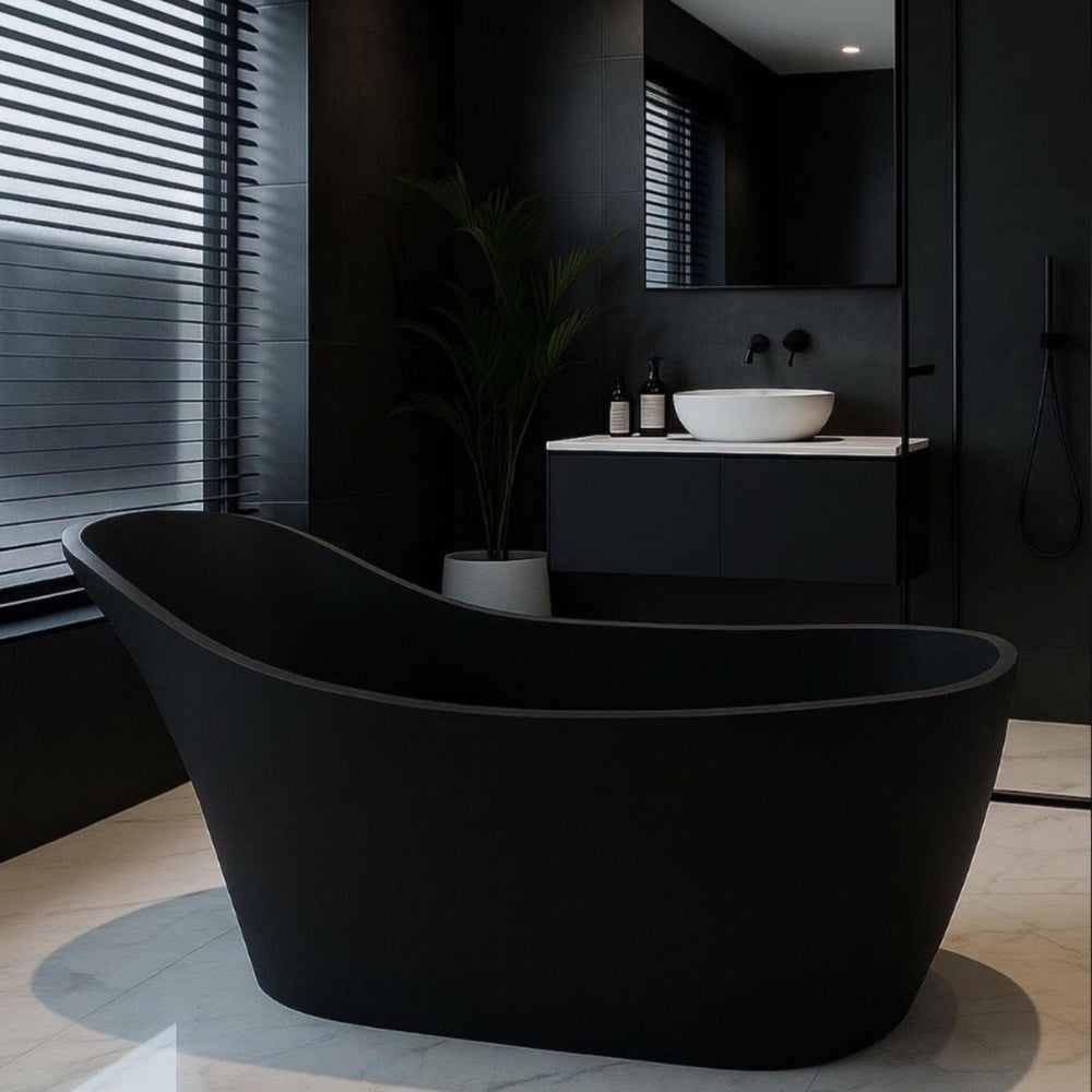 PIETRA BIANCA ANNA FREESTANDING STONE BATHTUB WITH CUSTOM COLOURS 1690MM
