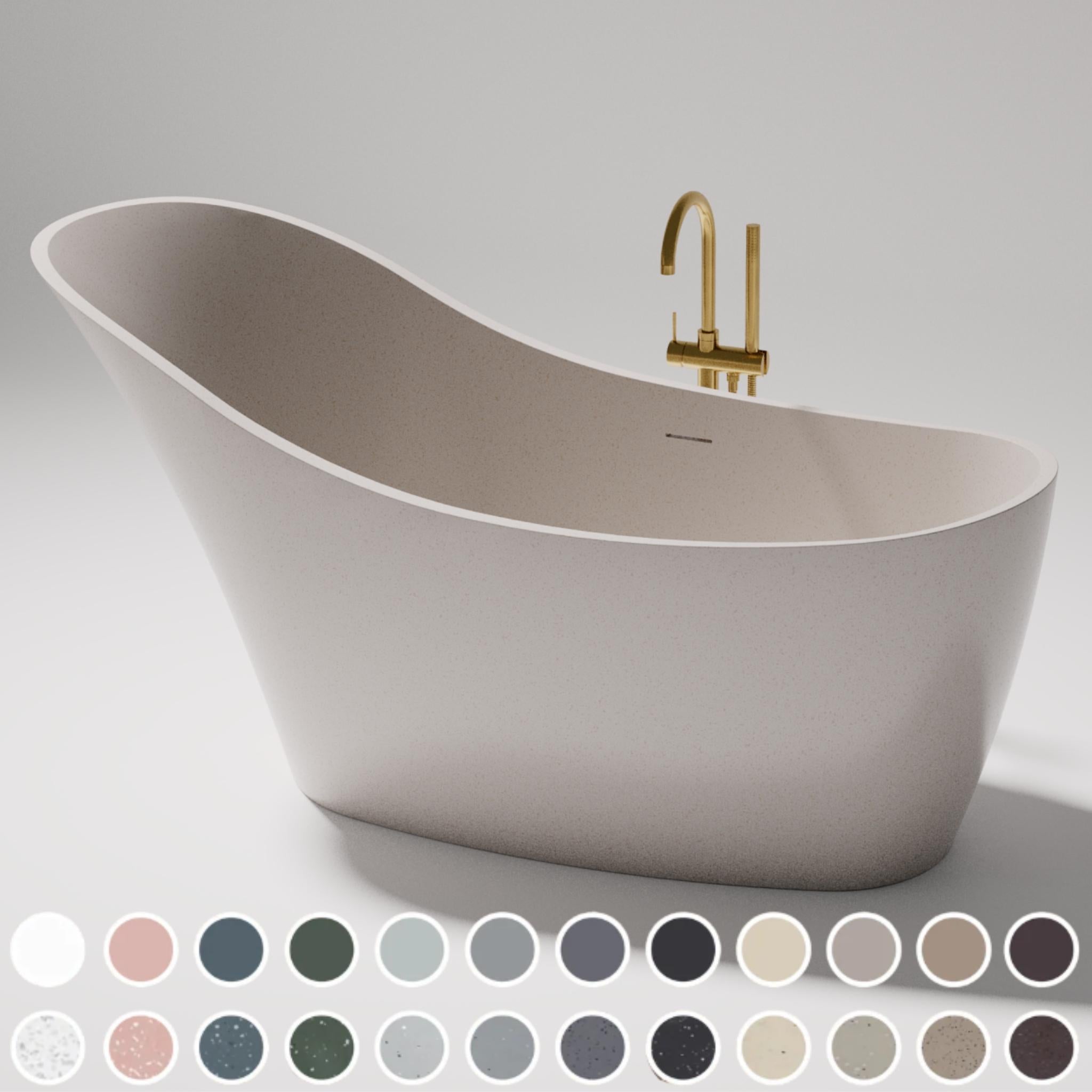 PIETRA BIANCA ANNA FREESTANDING STONE BATHTUB WITH CUSTOM COLOURS 1690MM