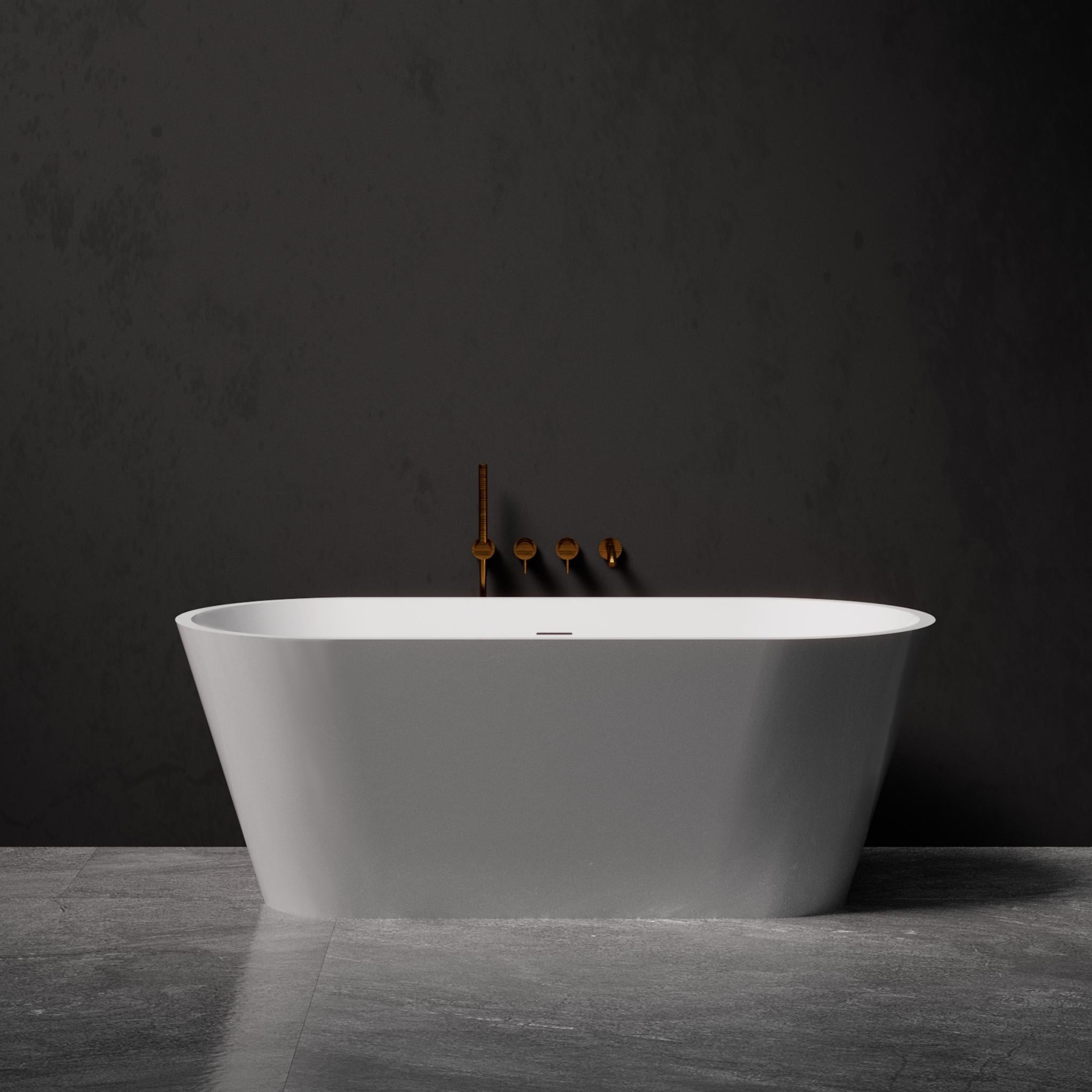 PIETRA BIANCA OLIVE FREESTANDING STONE BATHTUB WITH CUSTOM COLOURS 1700MM