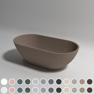 PIETRA BIANCA BELLA MODERN FREESTANDING STONE BATHTUB WITH CUSTOM COLOURS (AVAILABLE IN 1500MM, 1600MM, 1700MM AND 1800MM)
