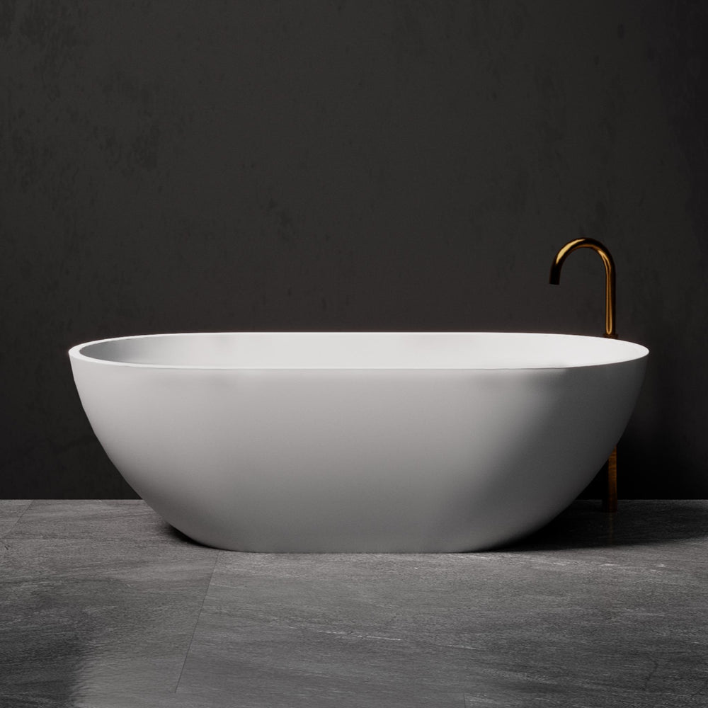 PIETRA BIANCA BELLA MODERN FREESTANDING STONE BATHTUB WITH CUSTOM COLOURS (AVAILABLE IN 1500MM, 1600MM, 1700MM AND 1800MM)