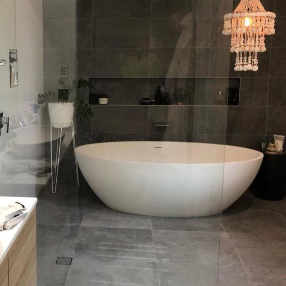 PIETRA BIANCA COCO FREESTANDING STONE BATHTUB WITH CUSTOM COLOURS 1760MM