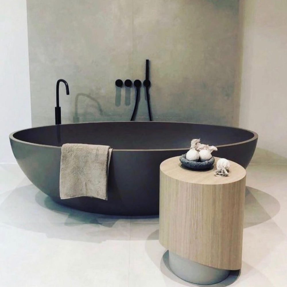 PIETRA BIANCA COCO FREESTANDING STONE BATHTUB WITH CUSTOM COLOURS 1760MM