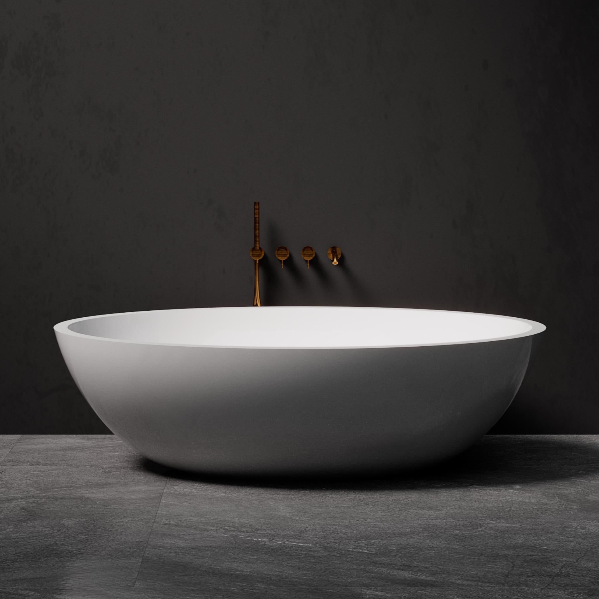 PIETRA BIANCA MADDISON FREESTANDING STONE BATHTUB WITH CUSTOM COLOURS 1800MM
