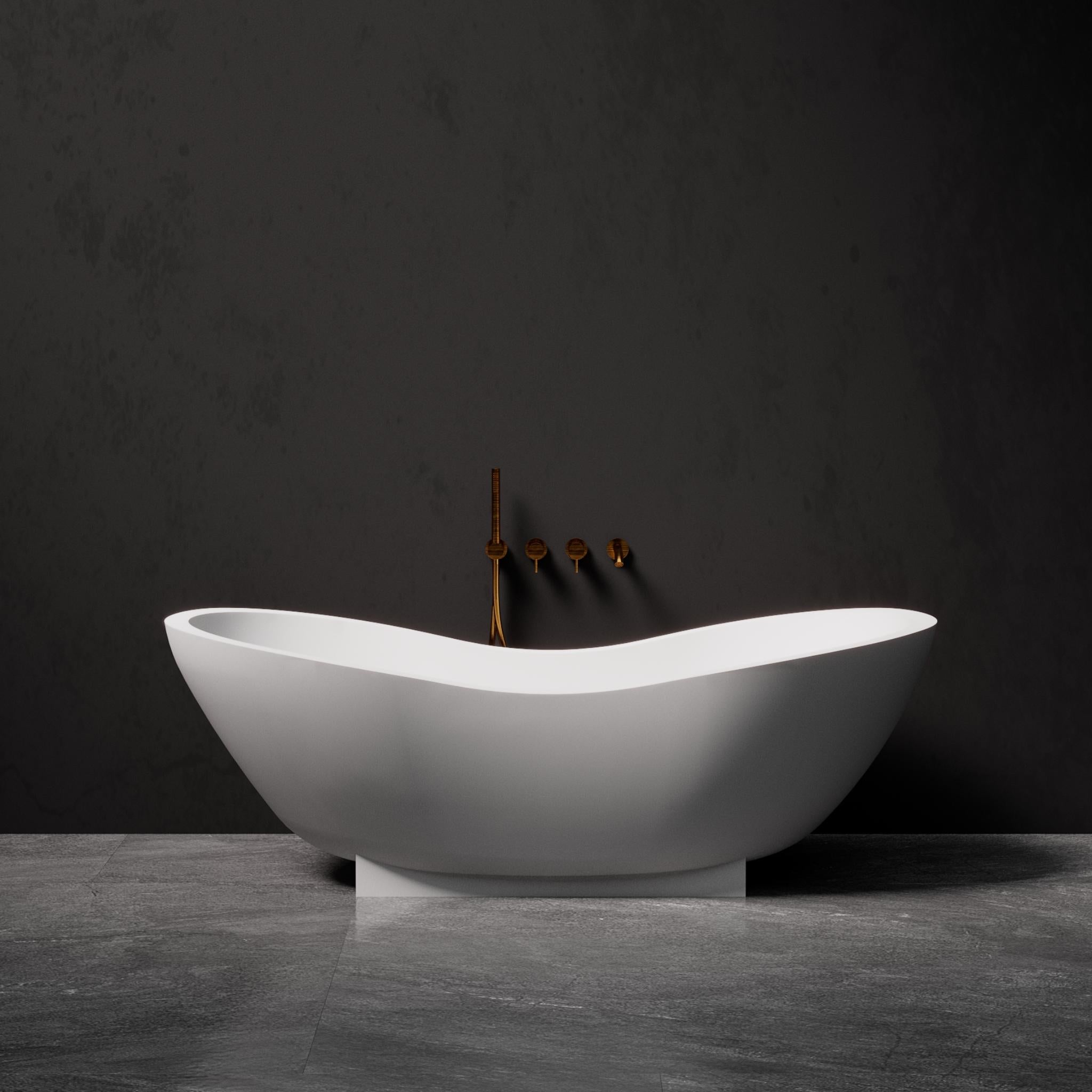PIETRA BIANCA MANGO FREESTANDING STONE BATHTUB WITH CUSTOM COLOURS 1820MM