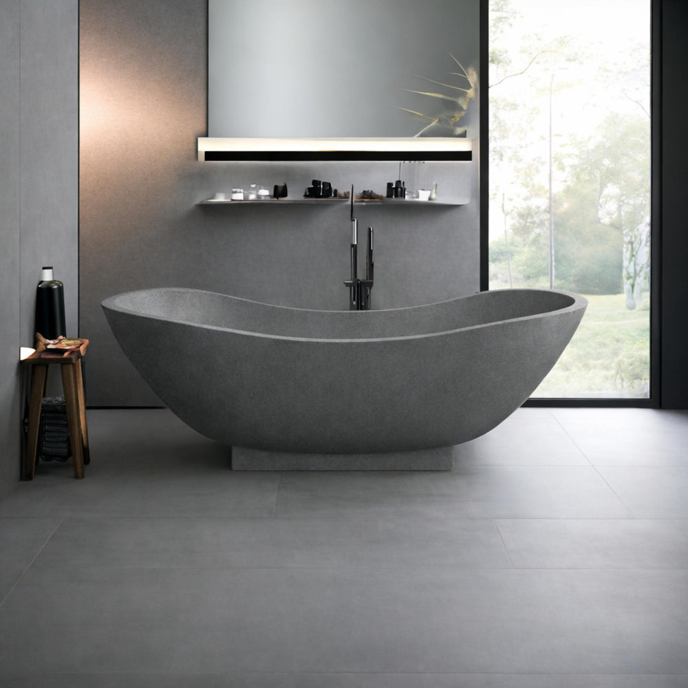 PIETRA BIANCA MANGO FREESTANDING STONE BATHTUB WITH CUSTOM COLOURS 1820MM
