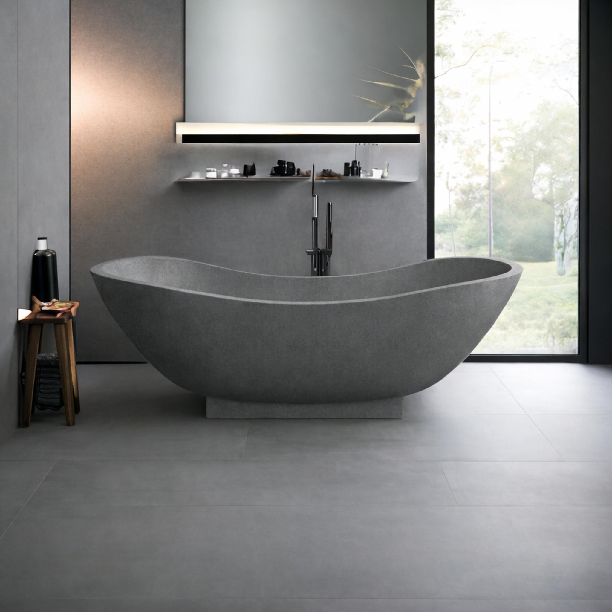 PIETRA BIANCA MANGO FREESTANDING STONE BATHTUB WITH CUSTOM COLOURS 1820MM