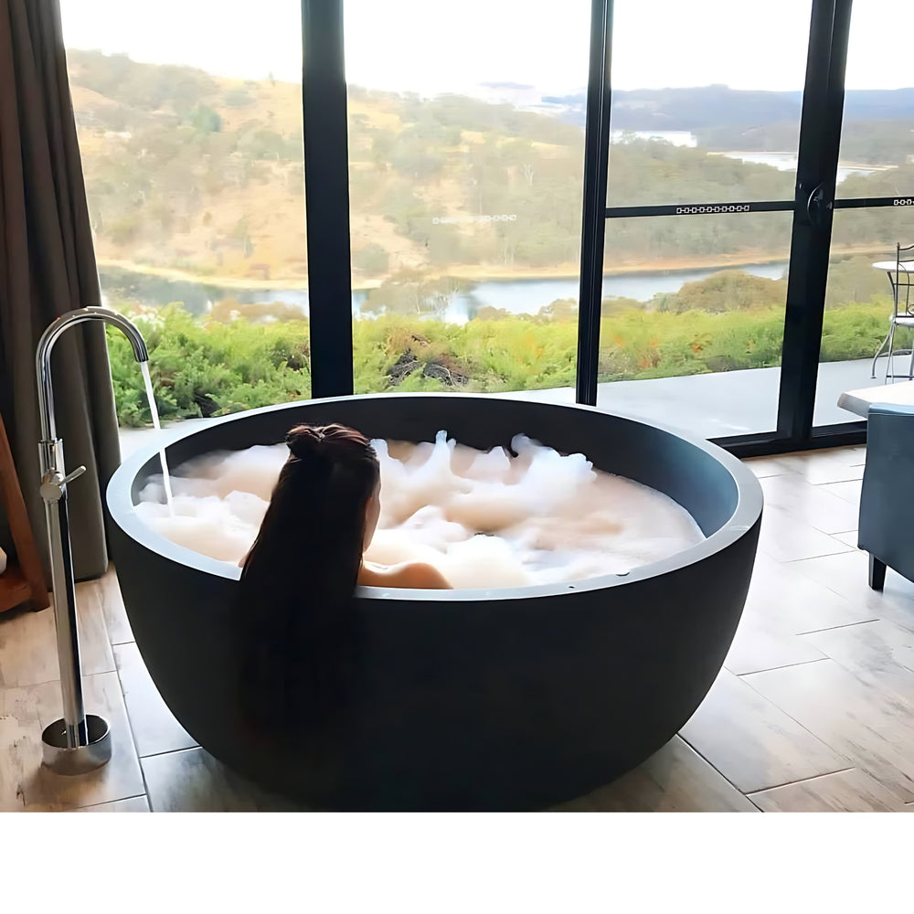 PIETRA BIANCA ROMEO FREESTANDING STONE BATHTUB WITH CUSTOM COLOURS (AVAILABLE IN 1350MM AND 1500MM)