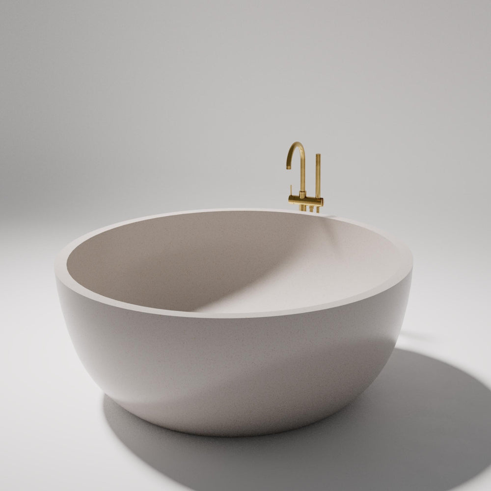PIETRA BIANCA ROMEO FREESTANDING STONE BATHTUB WITH CUSTOM COLOURS (AVAILABLE IN 1350MM AND 1500MM)