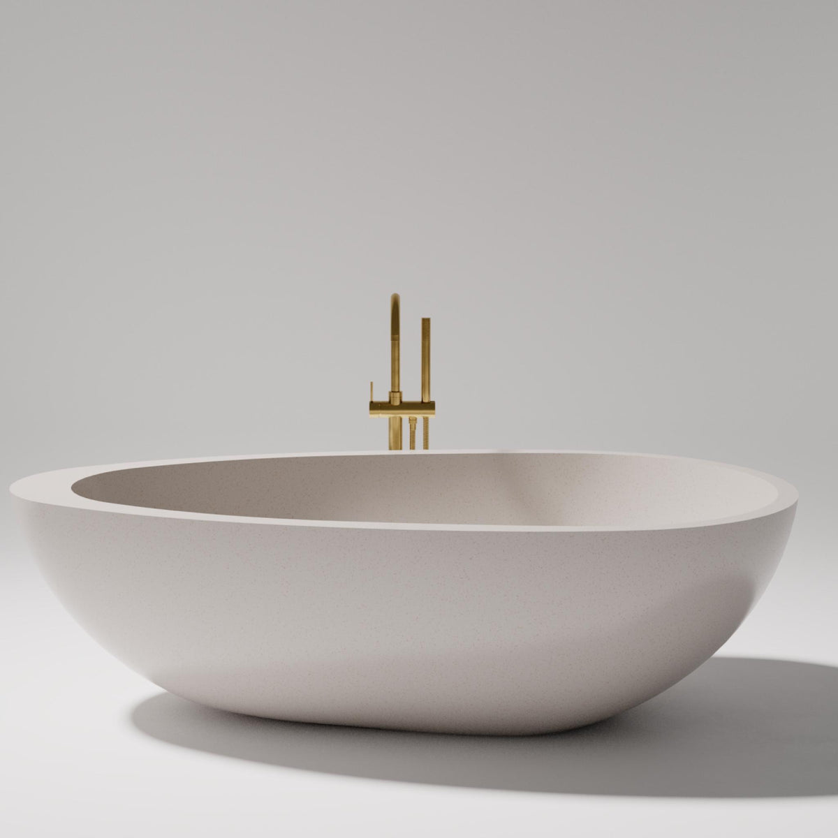PIETRA BIANCA WHITNEY FREESTANDING STONE BATHTUB WITH CUSTOM COLOURS (AVAILABLE IN 1600MM, 1700MM AND 1800MM)