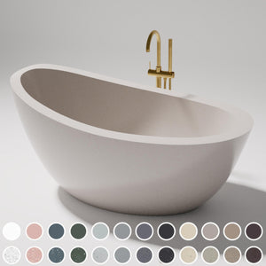 PIETRA BIANCA AUTUMN FREESTANDING STONE BATHTUB WITH CUSTOM COLOURS (AVAILABLE IN 1500MM AND 1700MM)