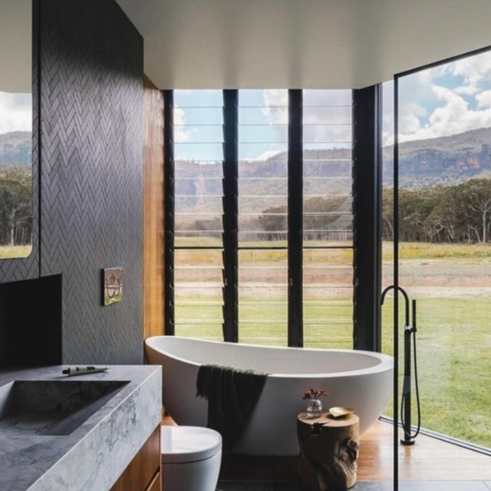 PIETRA BIANCA AUTUMN FREESTANDING STONE BATHTUB WITH CUSTOM COLOURS (AVAILABLE IN 1500MM AND 1700MM)