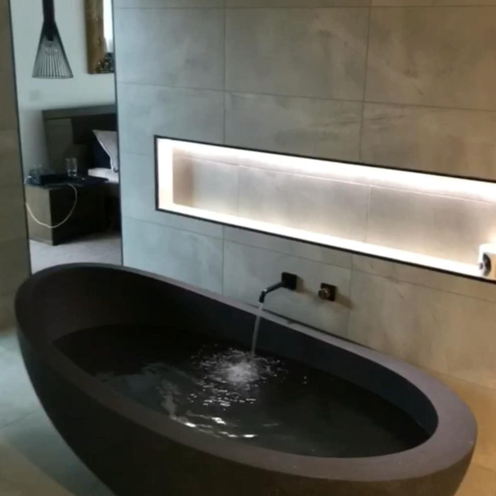 PIETRA BIANCA AUTUMN FREESTANDING STONE BATHTUB WITH CUSTOM COLOURS (AVAILABLE IN 1500MM AND 1700MM)