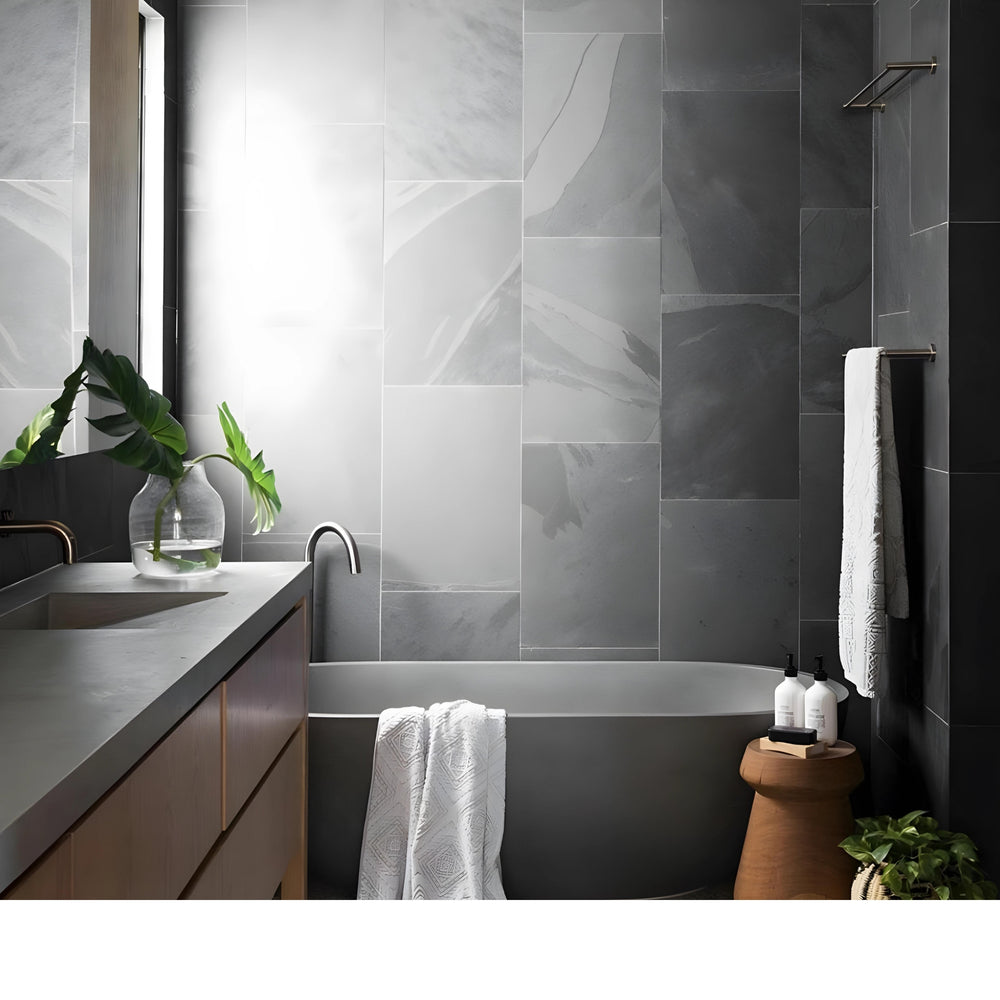 PIETRA BIANCA RYESE FREESTANDING STONE BATHTUB WITH CUSTOM COLOURS (AVAILABLE IN 1600MM, 1700MM AND 1800MM)