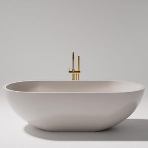 PIETRA BIANCA RYESE FREESTANDING STONE BATHTUB WITH CUSTOM COLOURS (AVAILABLE IN 1600MM, 1700MM AND 1800MM)