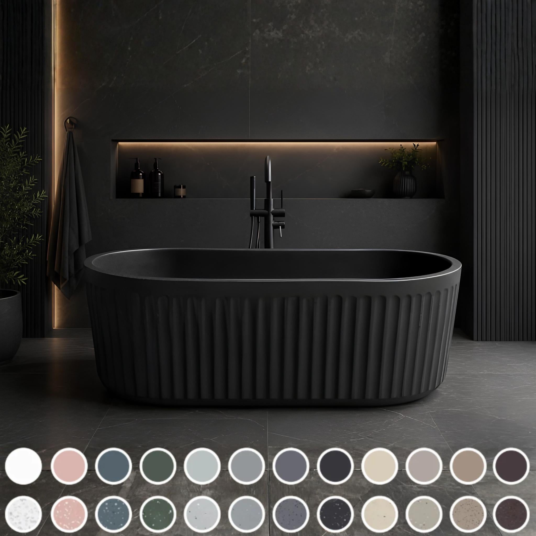 PIETRA BIANCA BRIZA FREESTANDING STONE BATHTUB WITH CUSTOM COLOURS 1700MM
