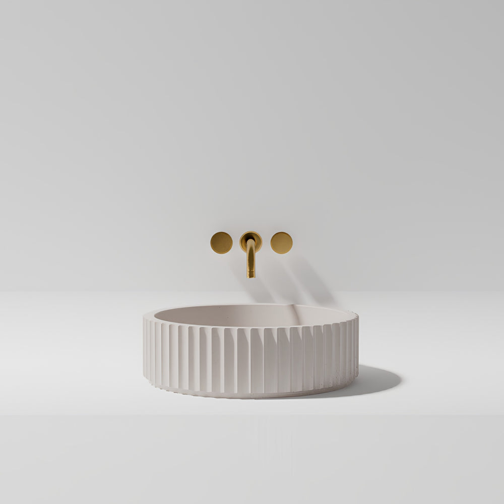 PIETRA BIANCA BRIZA ABOVE COUNTER STONE BASIN WITH CUSTOM COLOURS 400MM