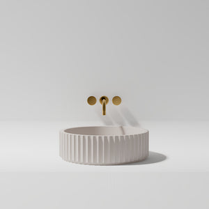 PIETRA BIANCA BRIZA ABOVE COUNTER STONE BASIN WITH CUSTOM COLOURS 400MM