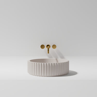 PIETRA BIANCA BRIZA ABOVE COUNTER STONE BASIN WITH CUSTOM COLOURS 400MM