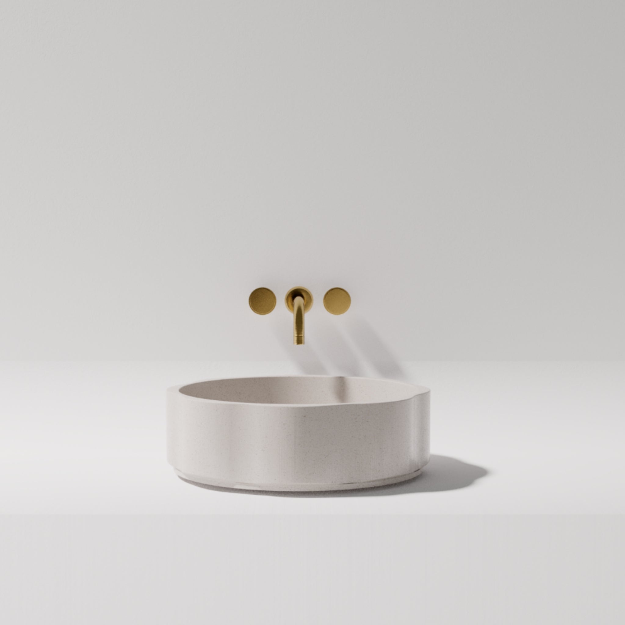 PIETRA BIANCA FLORA ABOVE COUNTER STONE BASIN WITH CUSTOM COLOURS 400MM