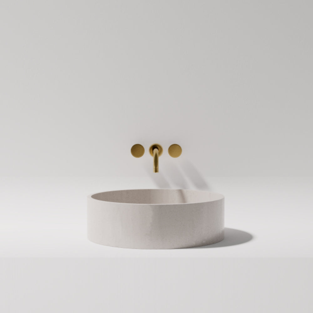 PIETRA BIANCA SOPHIA ABOVE COUNTER STONE BASIN WITH CUSTOM COLOURS 380MM