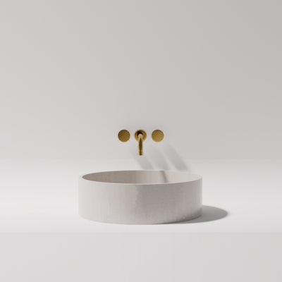 PIETRA BIANCA SOPHIA ABOVE COUNTER STONE BASIN WITH CUSTOM COLOURS 380MM