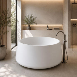 PIETRA BIANCA ARLO FREESTANDING STONE BATHTUB WITH CUSTOM COLOURS 1550MM