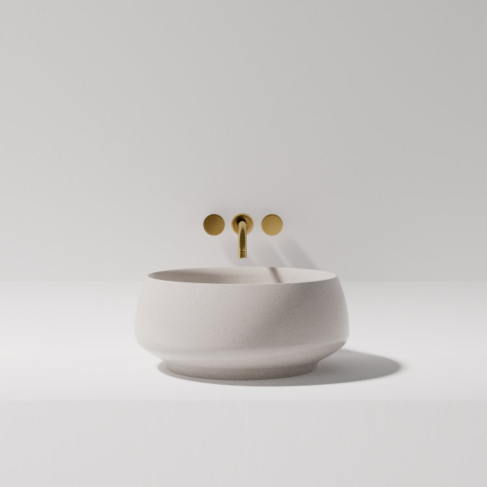PIETRA BIANCA ARLO ABOVE COUNTER STONE BASIN WITH CUSTOM COLOURS 460MM