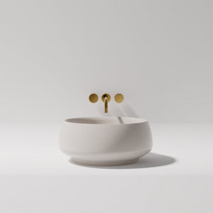 PIETRA BIANCA ARLO ABOVE COUNTER STONE BASIN WITH CUSTOM COLOURS 460MM